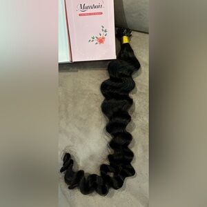 Human hair I tip water wave extensions NWT